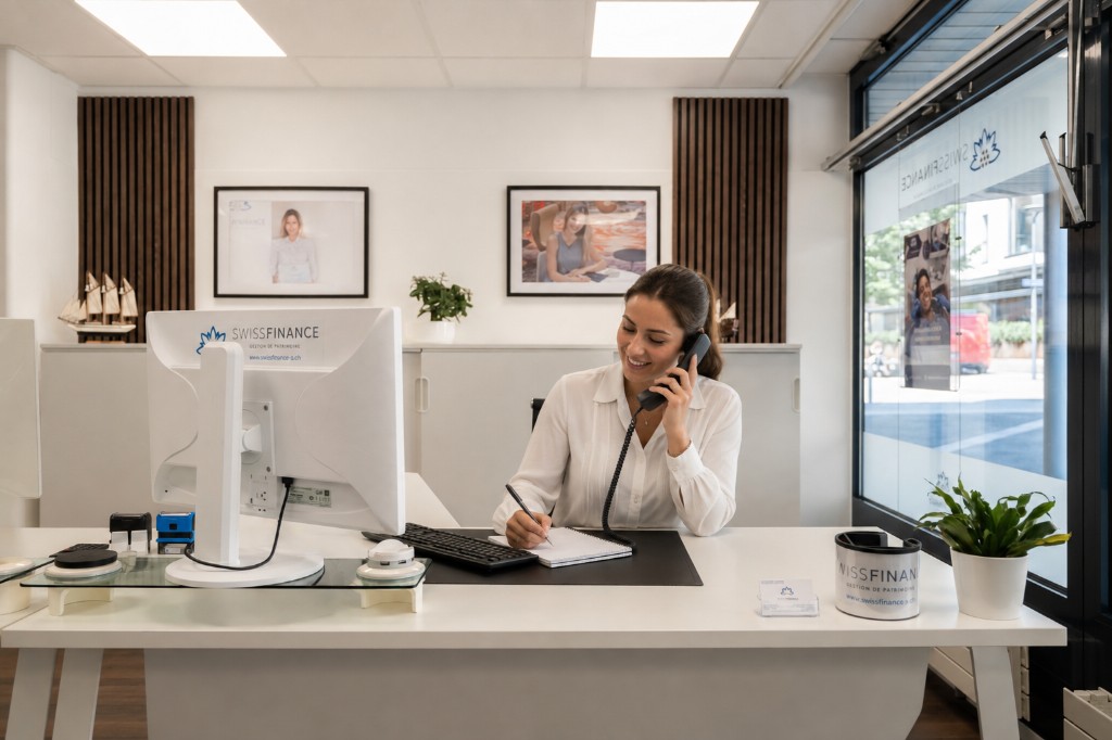 Accueil Swissfinance SA — nos bureaux à Nyon